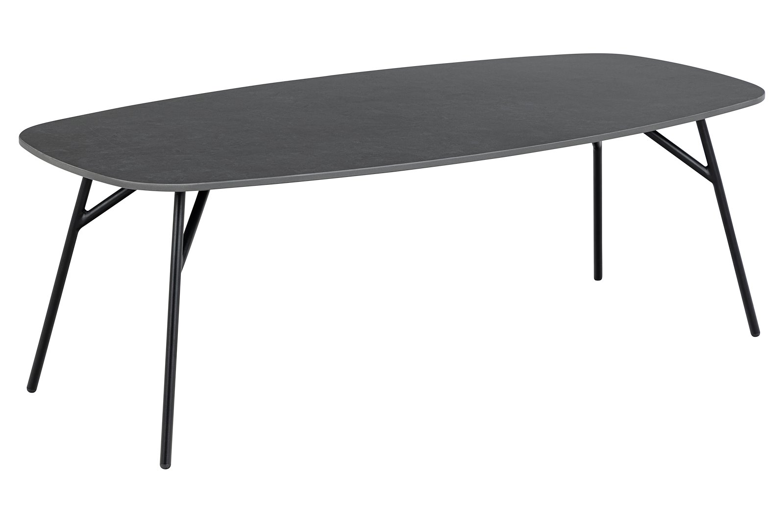 Caracas sofabord Sort Cupa keramisk topp med sortlakkert metall understell. 60x120 cm