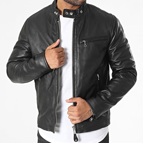 Veste Cuir LC949D Noir