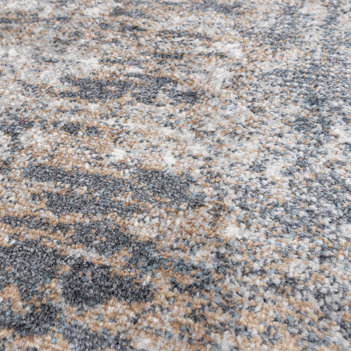 Wasbaar abstract vloerkleed - Misha Grunge Creme/Grijs
