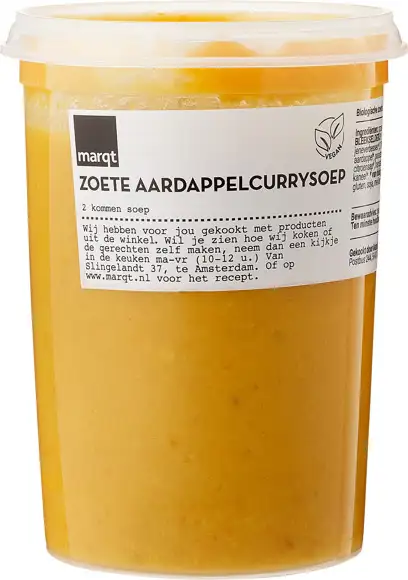 Zoete aardappelcurrysoep