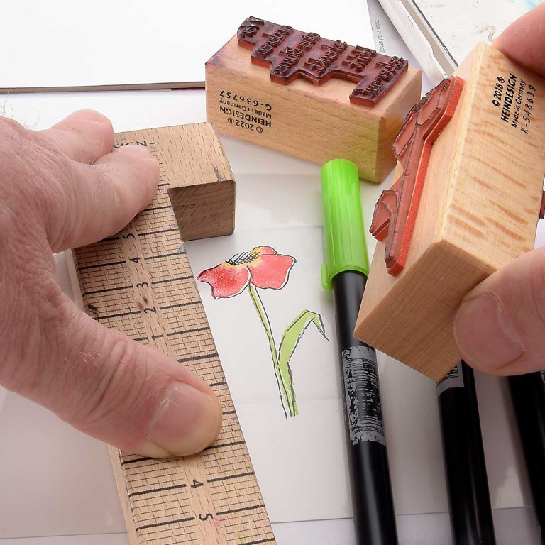 Stempel-Anlegewinkel