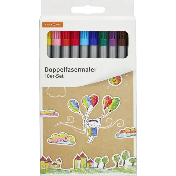 Schreibw. Doppelfasermaler 10er