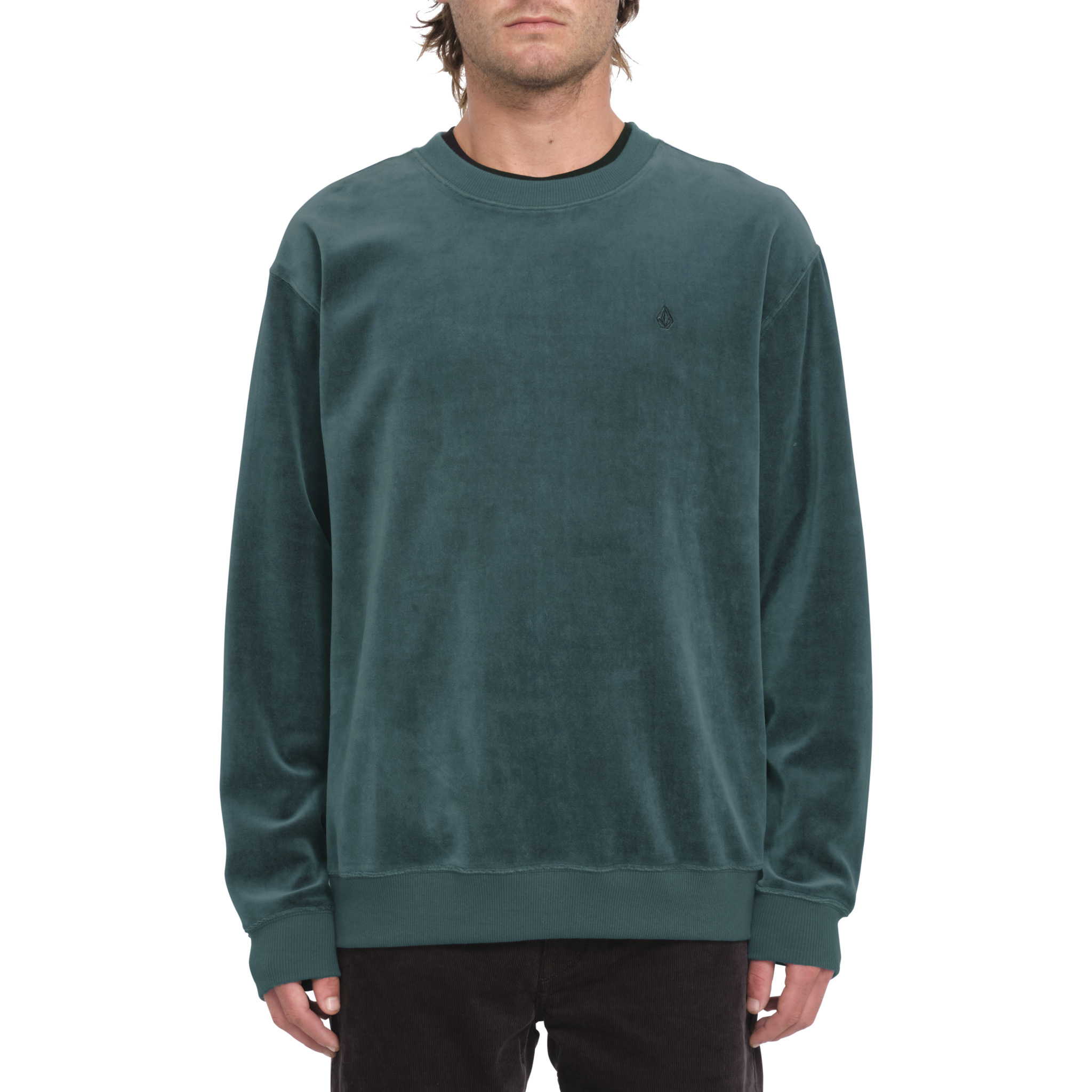 Volcom Single Stone Velvet Crew Evergreen