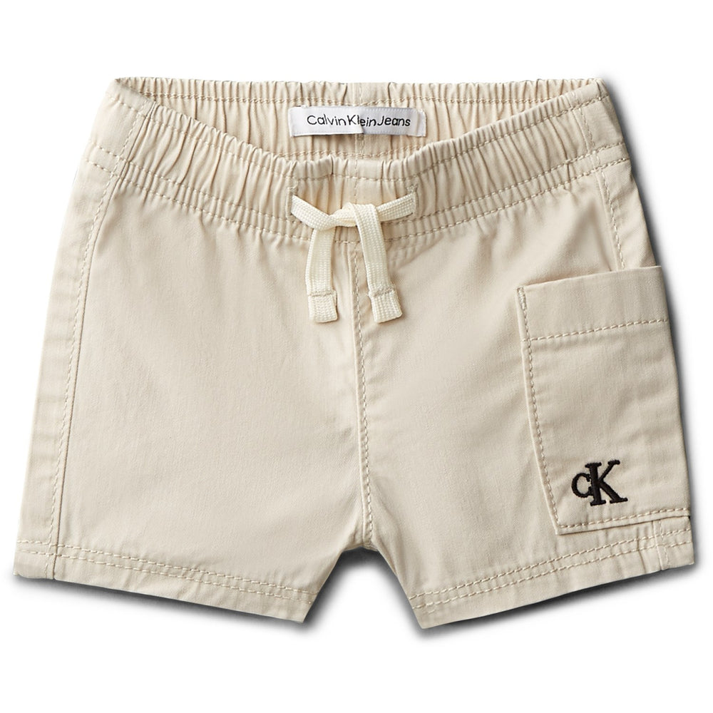 Køb Calvin Klein Oatmeal Bomuld Twill Shorts