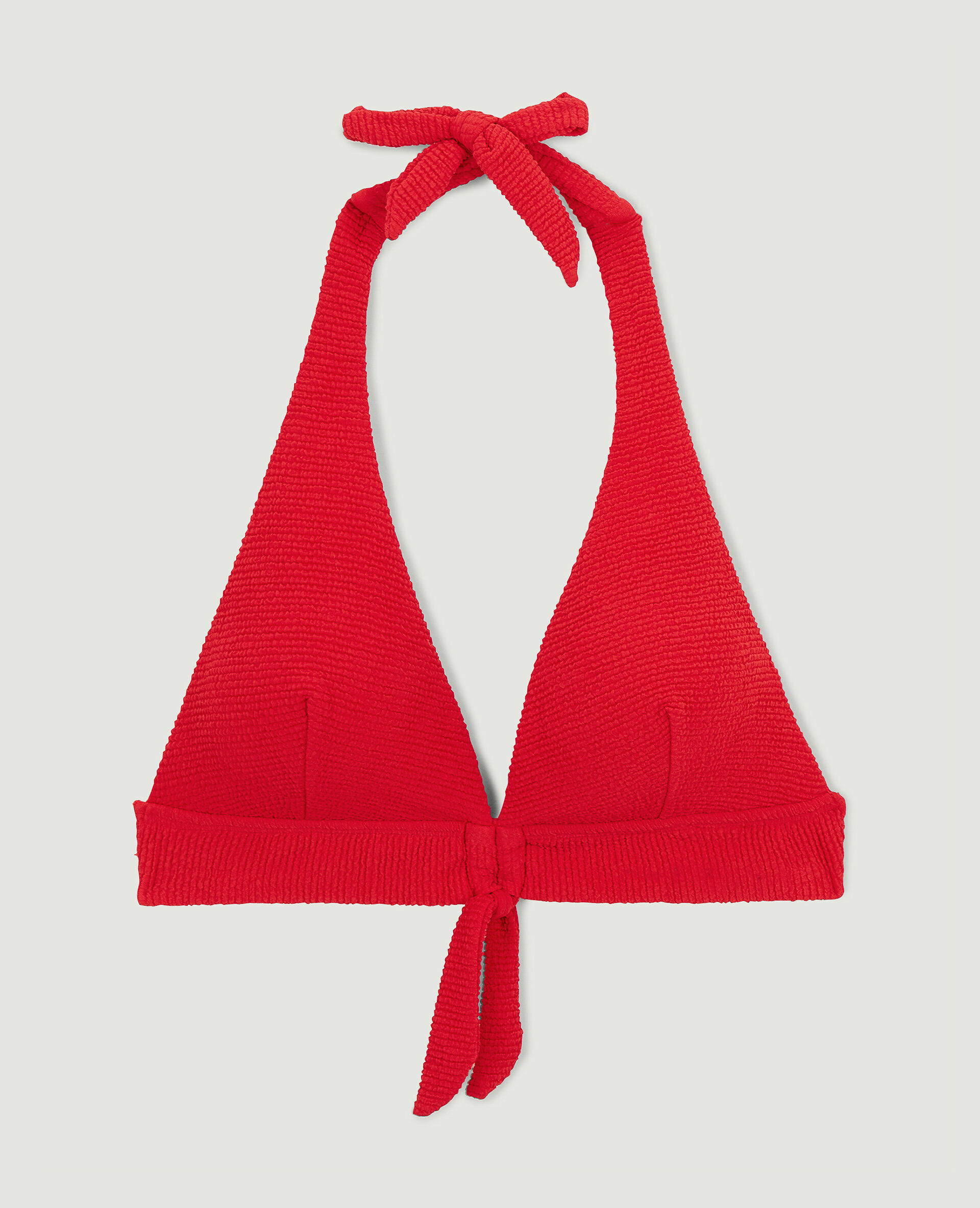 Haut de maillot triangle foulard - Rouge