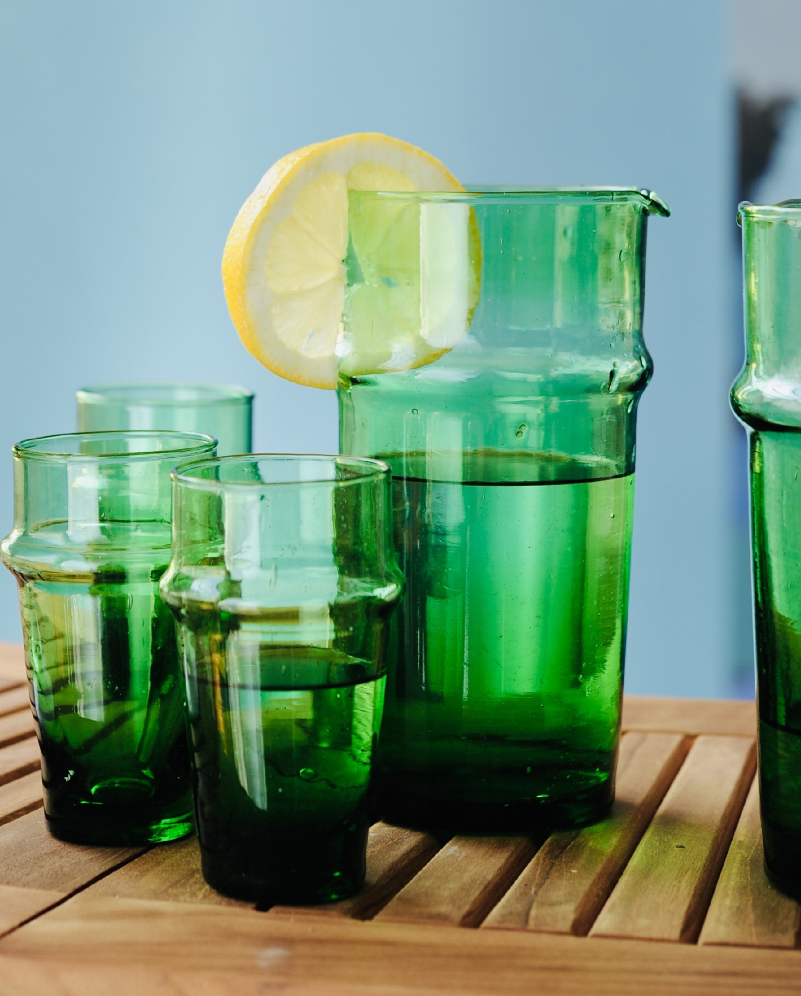 Glasreihe 'Beldi' Glas, grün, Ø 6 cm, H 10,5 cm zu 3,40