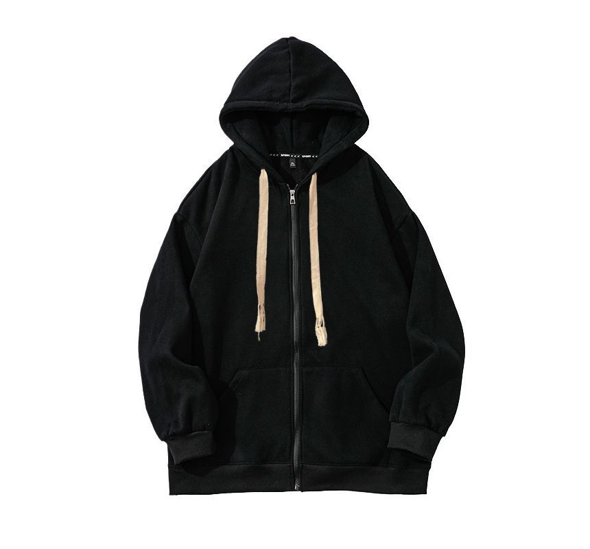 Acrius - Effen oversized hoodie met rits / sokken