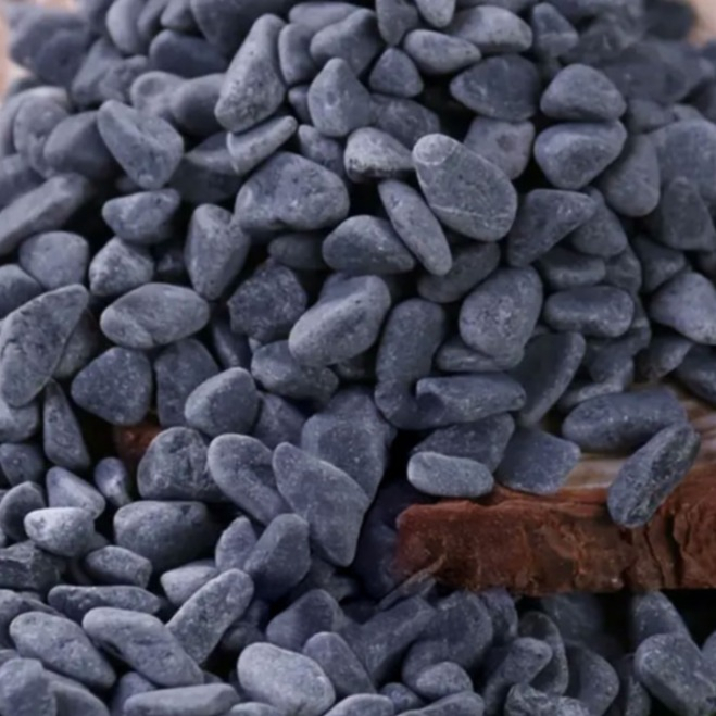 (100g) 6-8mm Marmor Steine Mini Kieselsteine für Home / Garten / Aquarium Deko - Dunkelgrau