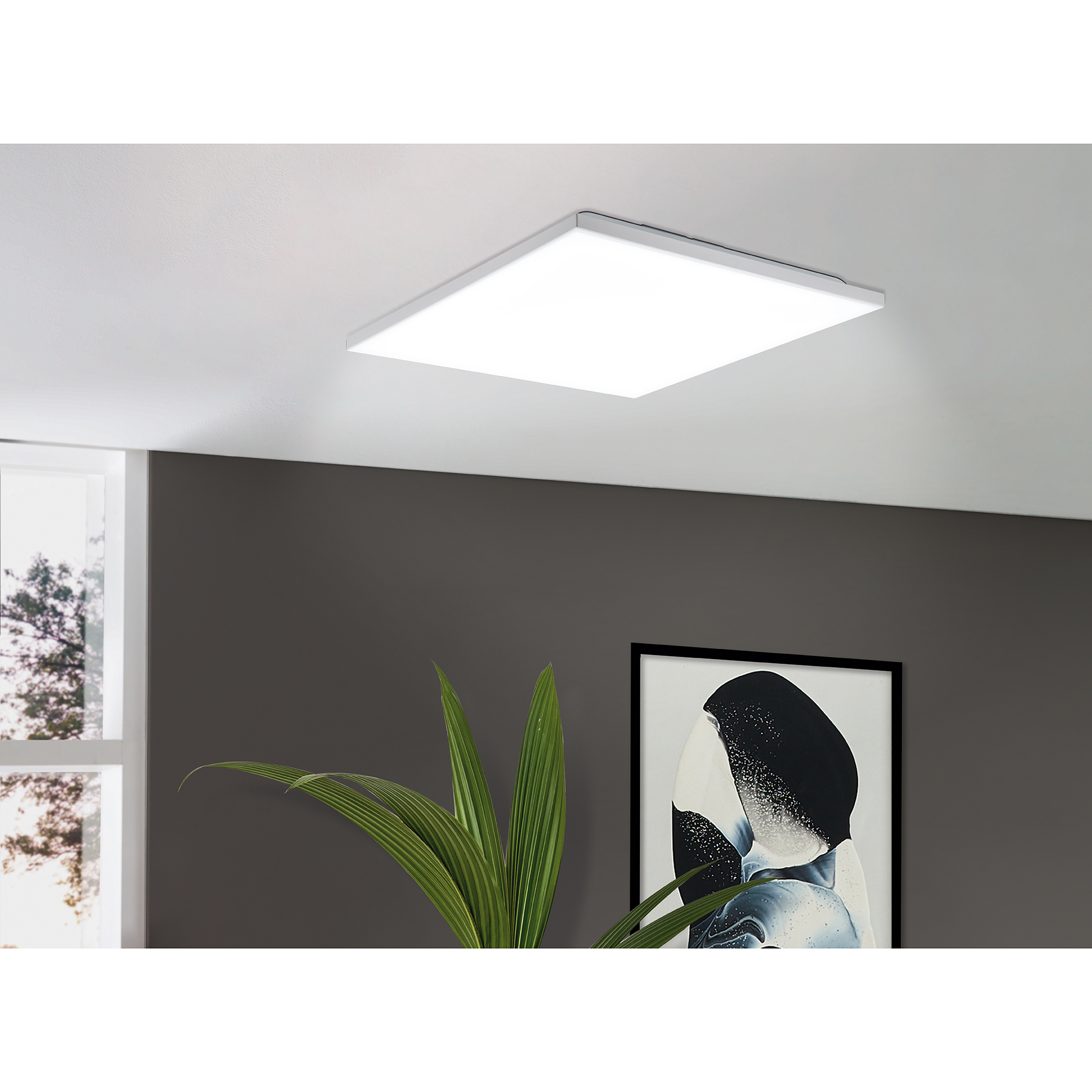 LED-Panelleuchte - weiß - Glitzereffekt - 28,7 cm
