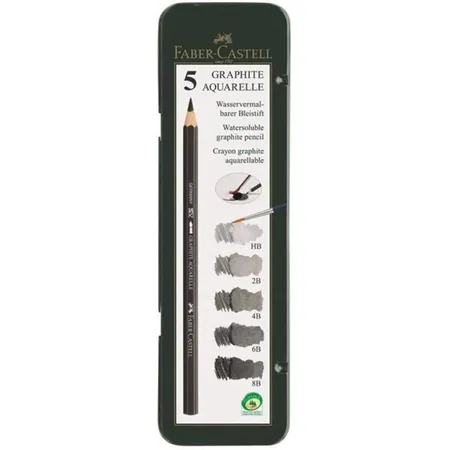 Faber-Castell Aquarellbleistift Graphite Aquarelle, 5er Etui