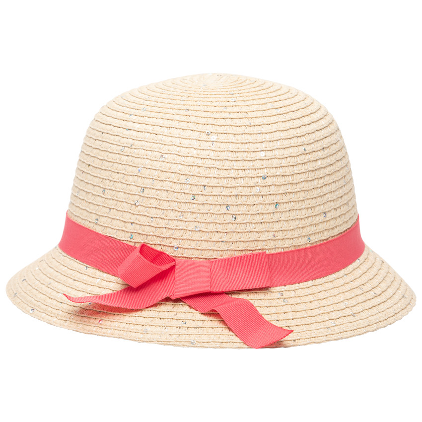 Chapeau effet paille détails sequins pour fille