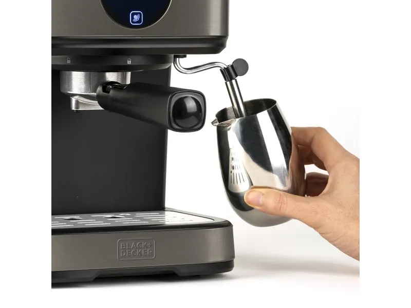 Black & Decker BXCO850E, Espressomaskine, 1,5 L, Malet kaffe, 850 W, Sort, Rustfrit stål