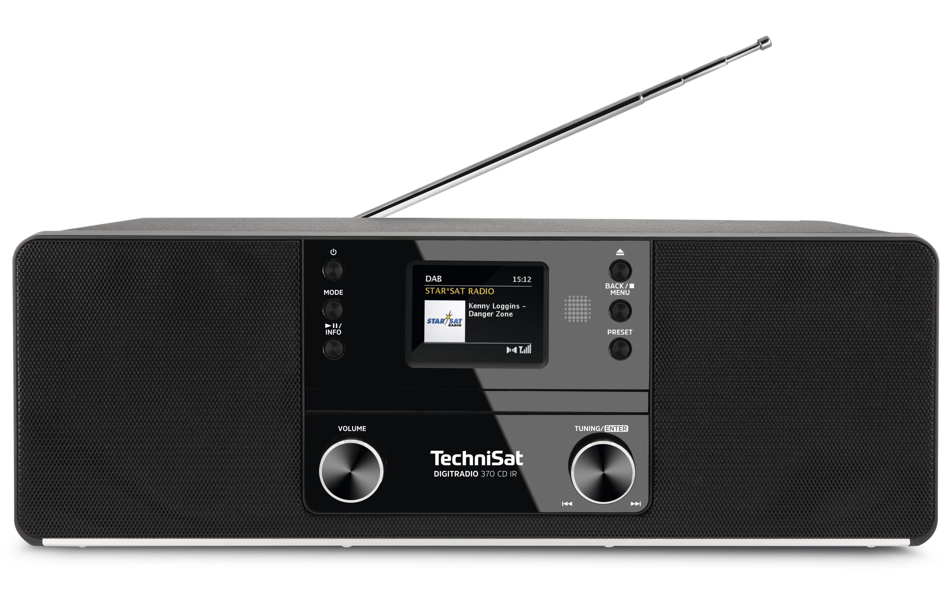 DAB+ Radio DigitRadio 370 CD IR Schwarz<br>DAB+/UKW/Internet-Stereoradio mit CD-Player und App-Steuerung