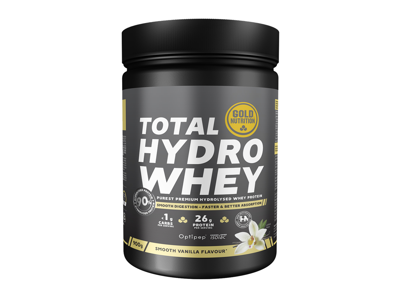 PROTEINA GOLDNUTRITION TOTAL HYDRO WHEY BAUNILHA 900G