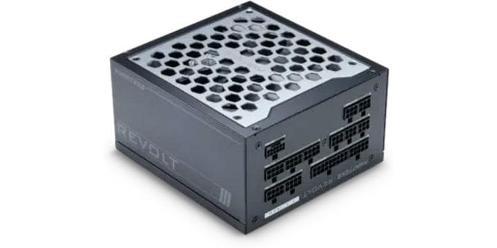 Phanteks Netzteil Revolt Titanium 1000 W Leistungsstarkes, vollmodulares ATX 3.0 Netzteil mit 1000W Leistung und 80 PLUS Platinum Zertifizierung