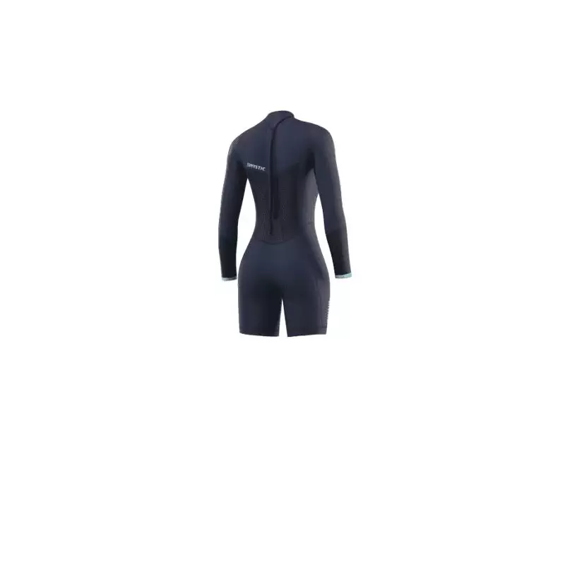 Combinaison shorty femme MYSTIC Brand Longarm 3/2mm Backzip Flatlock Night Blue