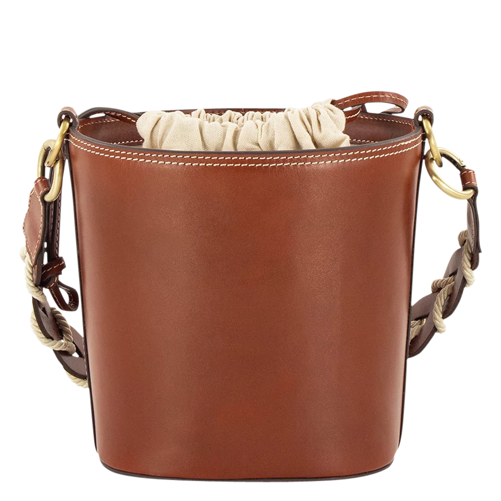TOSCO - Sac seau en cuir| Marron
