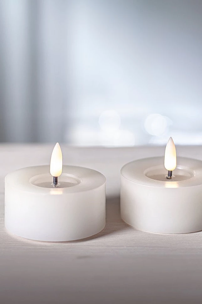 FLOW batteridrevet telys ø 7 cm 2-pakke