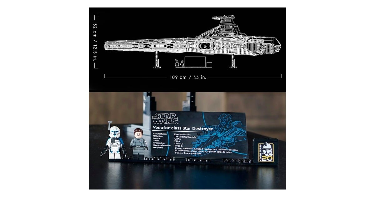LEGOStar Wars - Venator-class Republic Attack Cruiser Constructiespeelgoed  (75367)