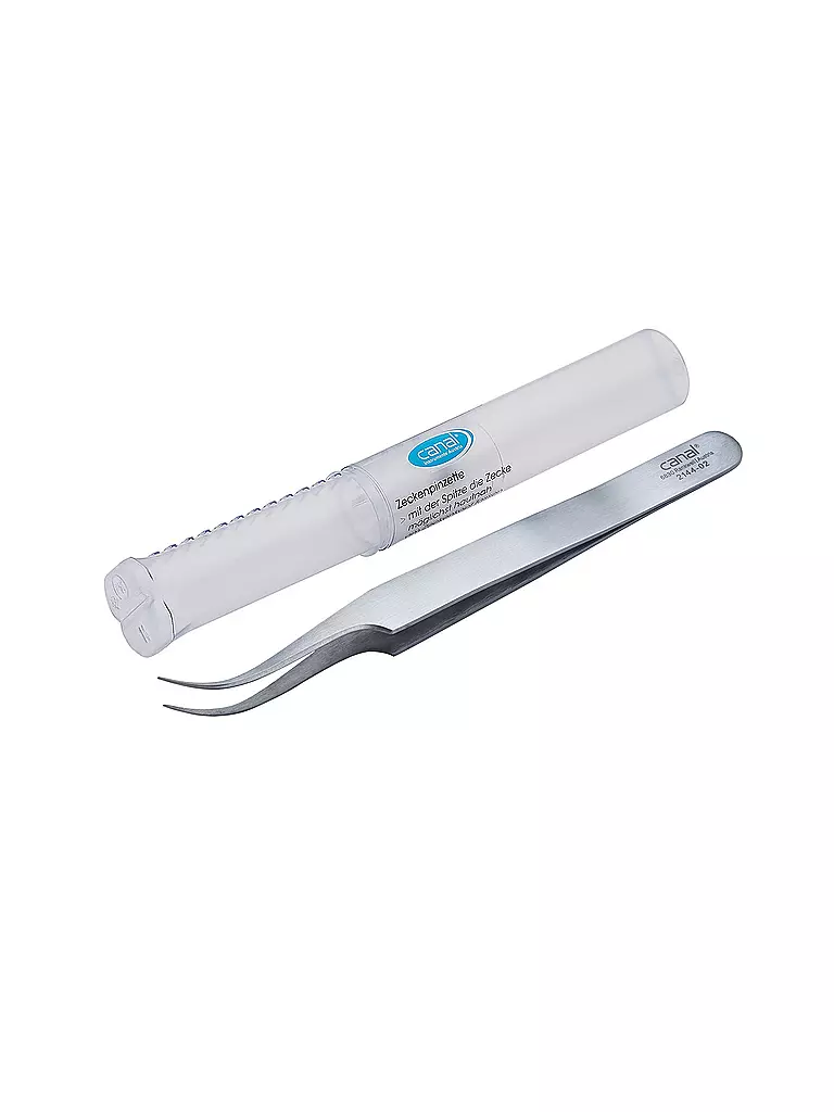CANAL Zeckenpinzette für Menschen rostfrei 110mm 2144-02 silber