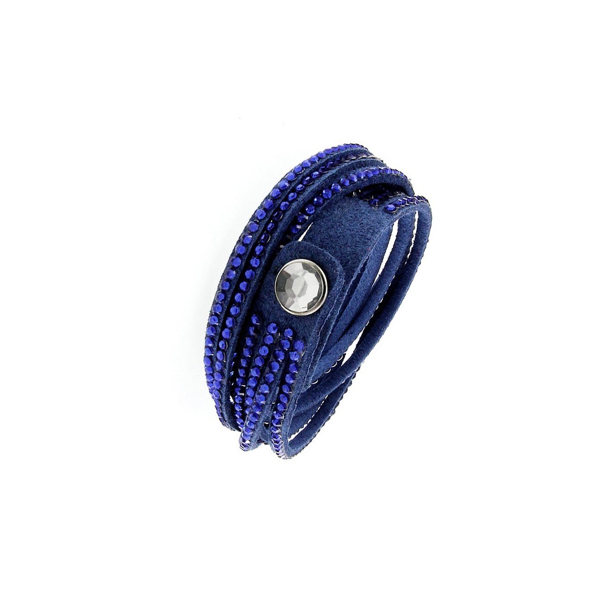 Bracelet fantaisie bleu multi tours