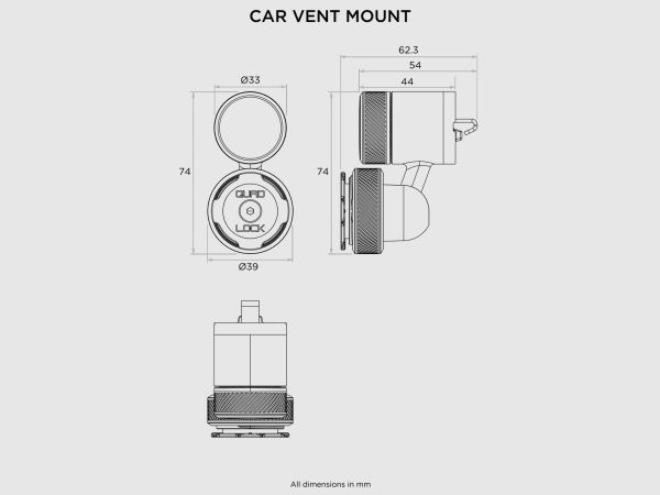 Quad Lock Vent Car Mount