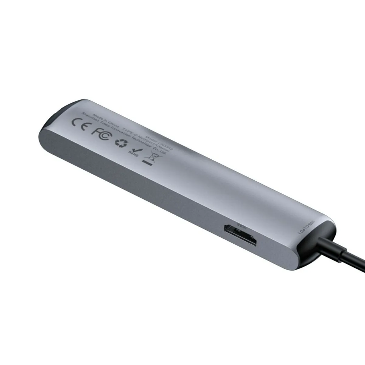 Baseus Hub USB Tipo-C vers USB 3.0 / HDMI / RJ-45 - Gris