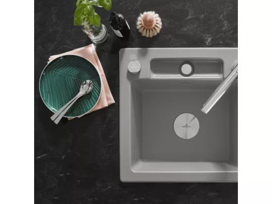 Bouton pour vidage évier 1 cuve VILLEROY & BOCH finition chromé