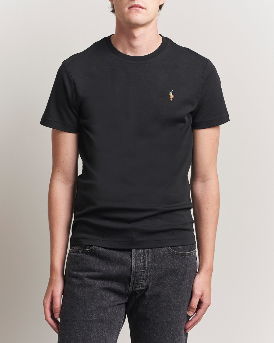 Polo Ralph Lauren Luxury Pima Cotton Crew Neck T-Shirt Black