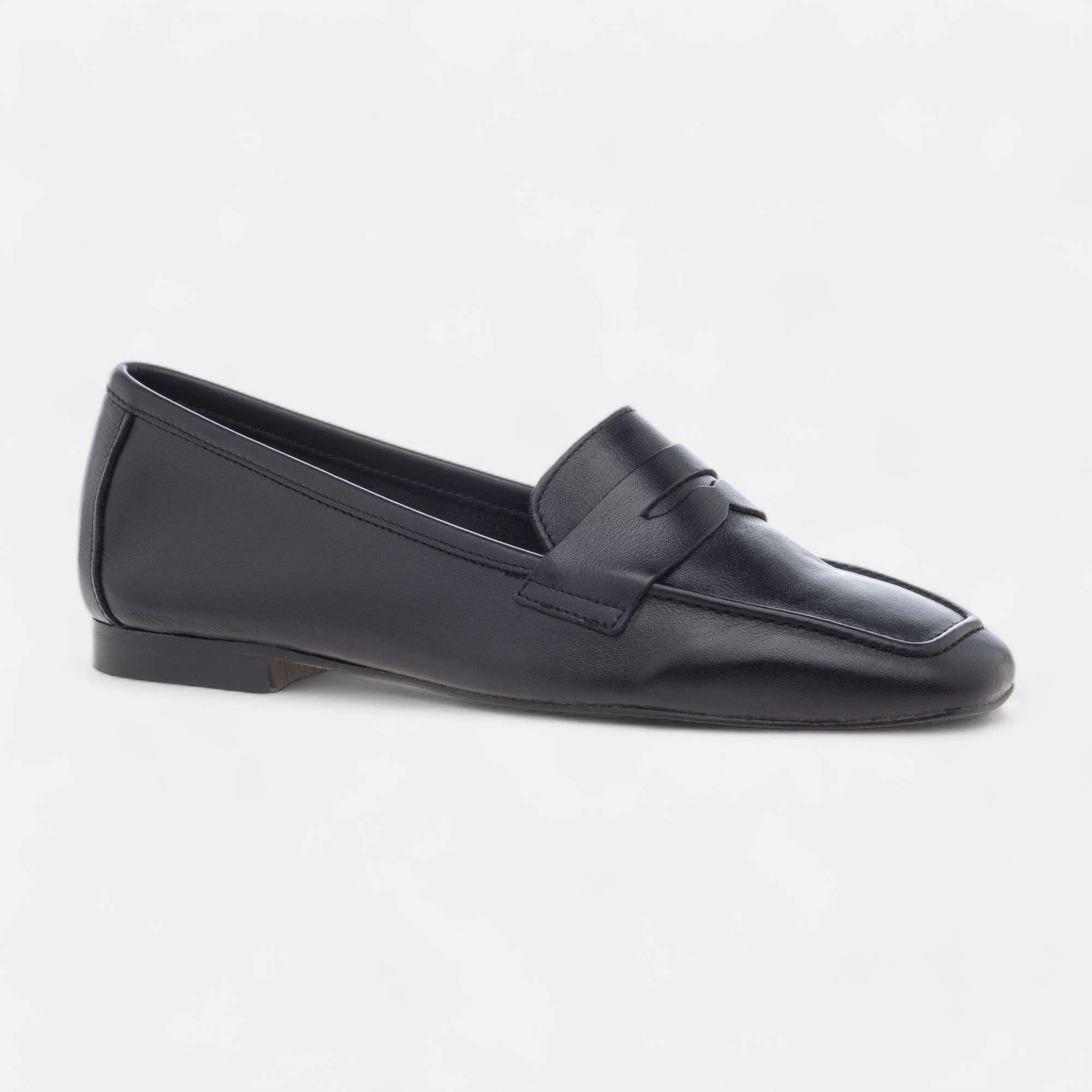 Mocassins Femme en cuir noir