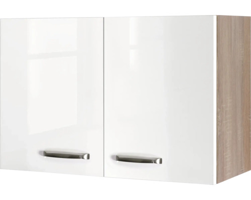 Flex Well Valero wandkast BxDxH 80 x 32 x 55 cm wit hoogglans gedemonteerd scharnier links rechts