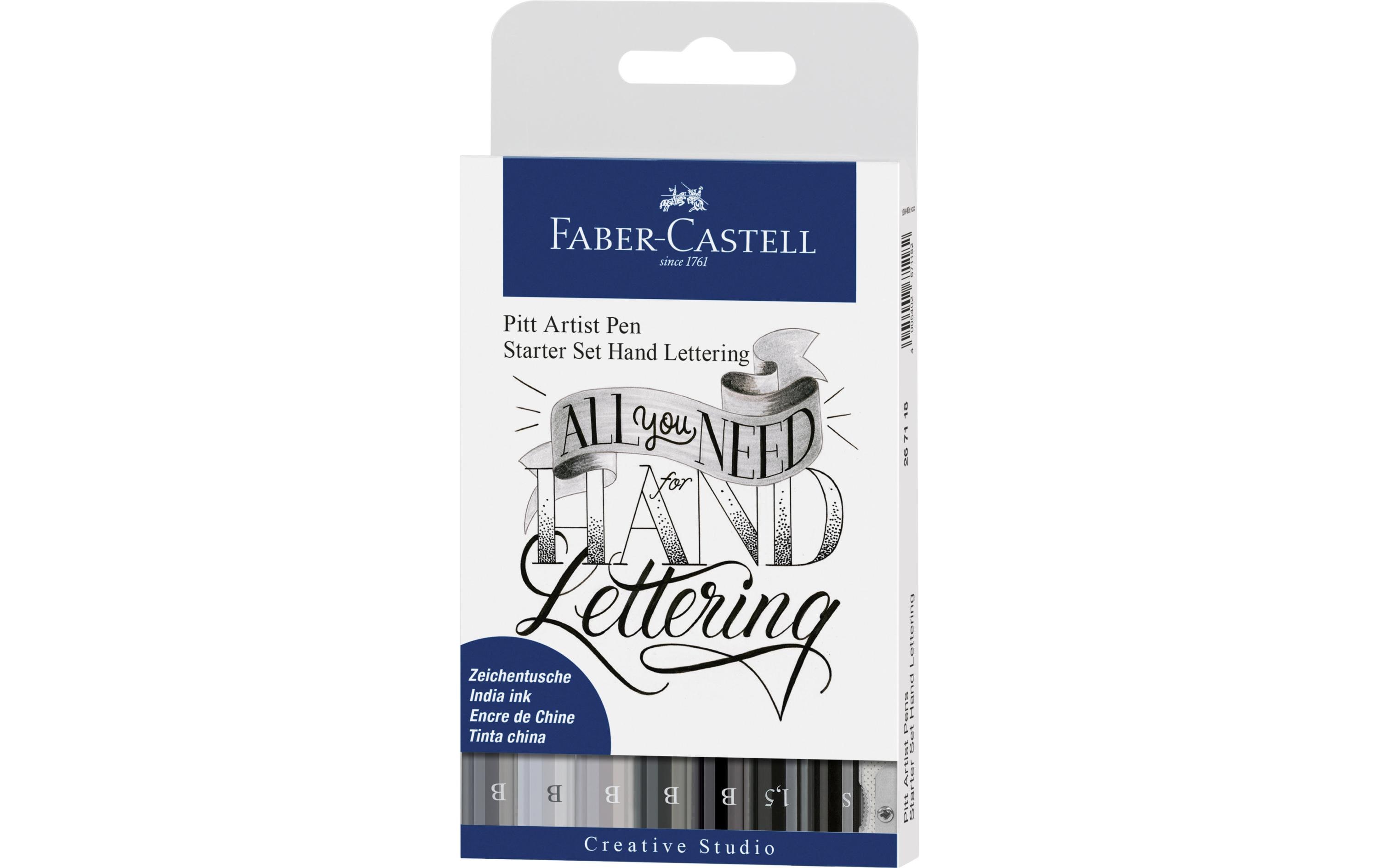 Tuschestift Pitt Artist Pen 8er Set, Starter-Set, GrautöneHandlettering Set