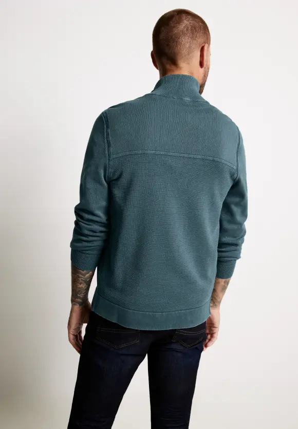 Strickjacke mit Zipper - ash blue