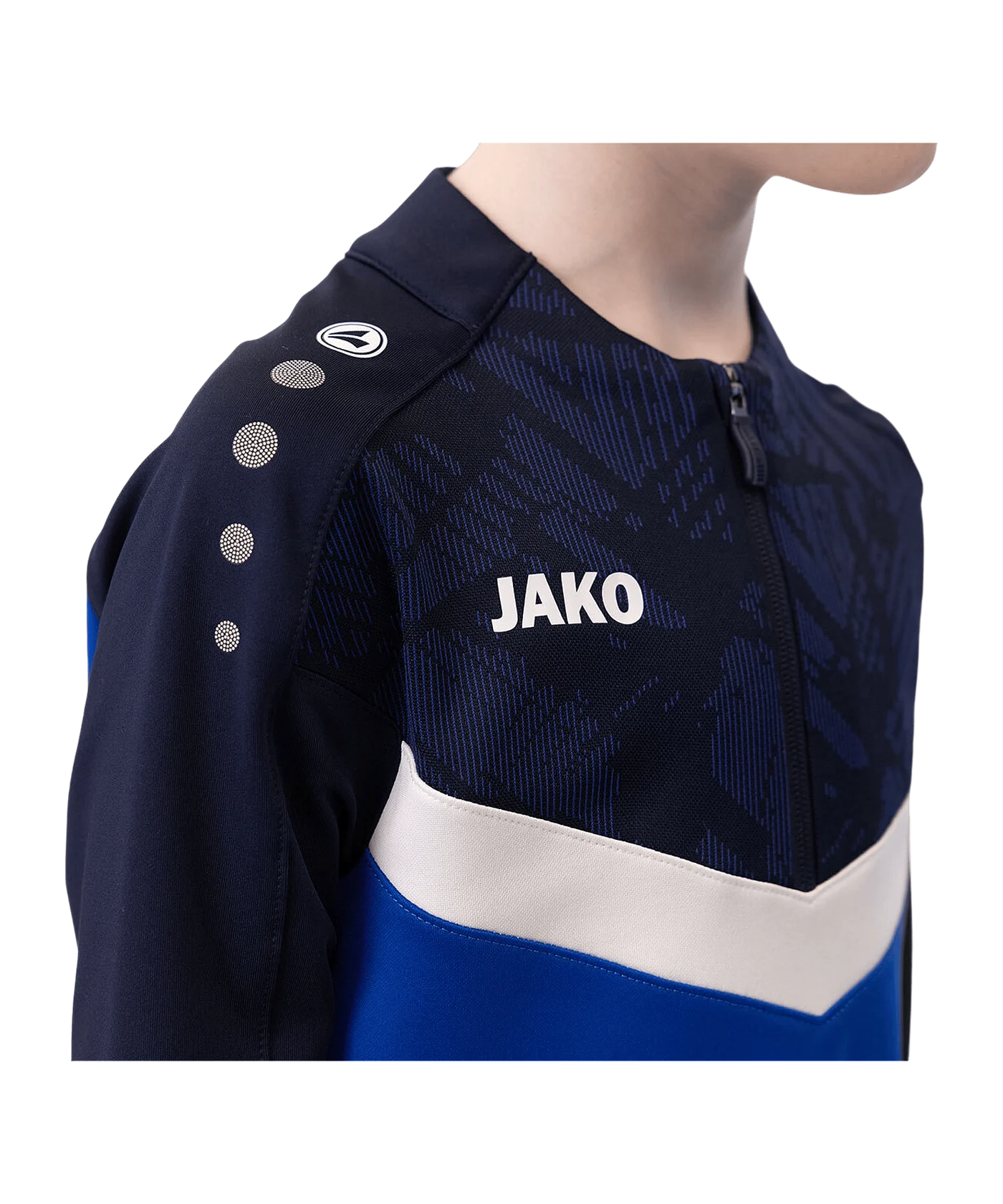 JAKO Iconic HalfZip Sweatshirt Kids Blau F403