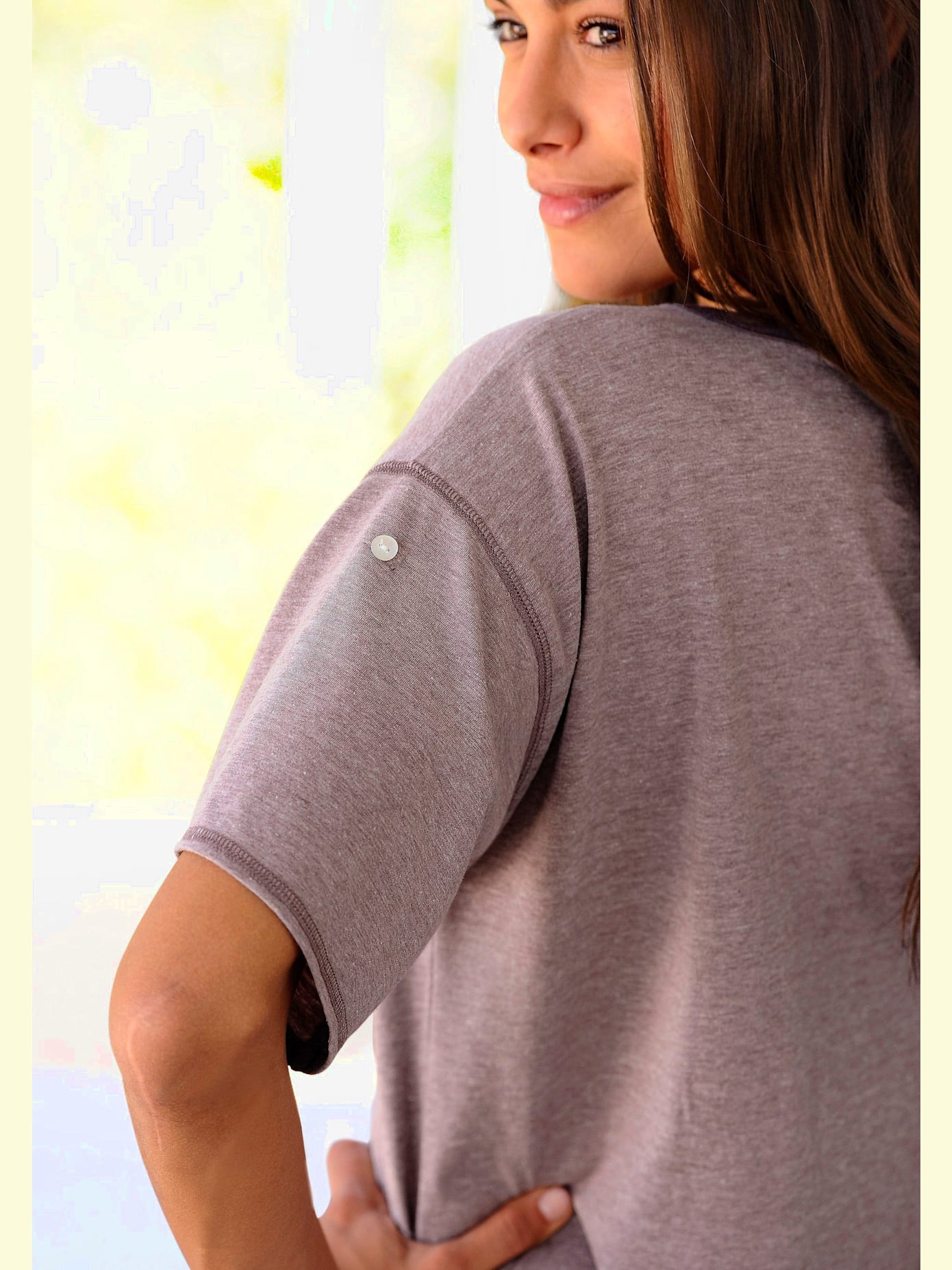 Chemise de nuit décontractée effet chiné