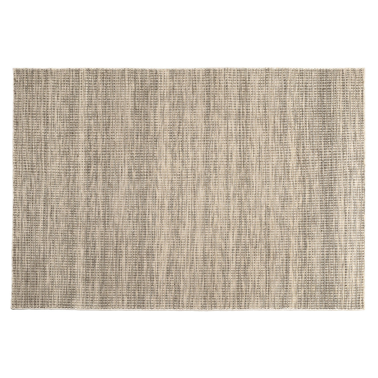 Macabane Tapis en Laine tissée Quentin blanc/kaki - 290x200 cm
