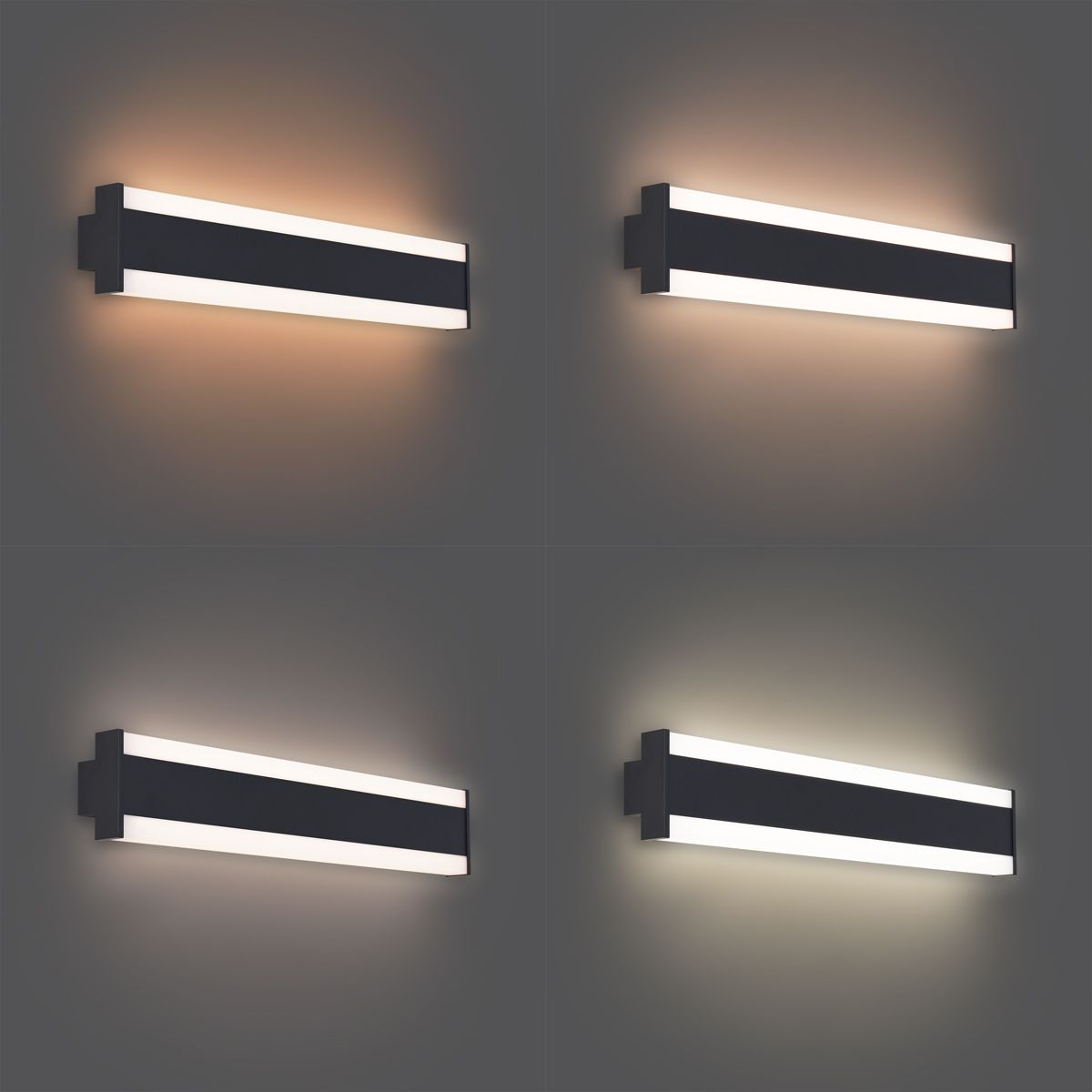 Moderne wandlamp zwart CCT 60cm incl. LED IP54 - Vanya