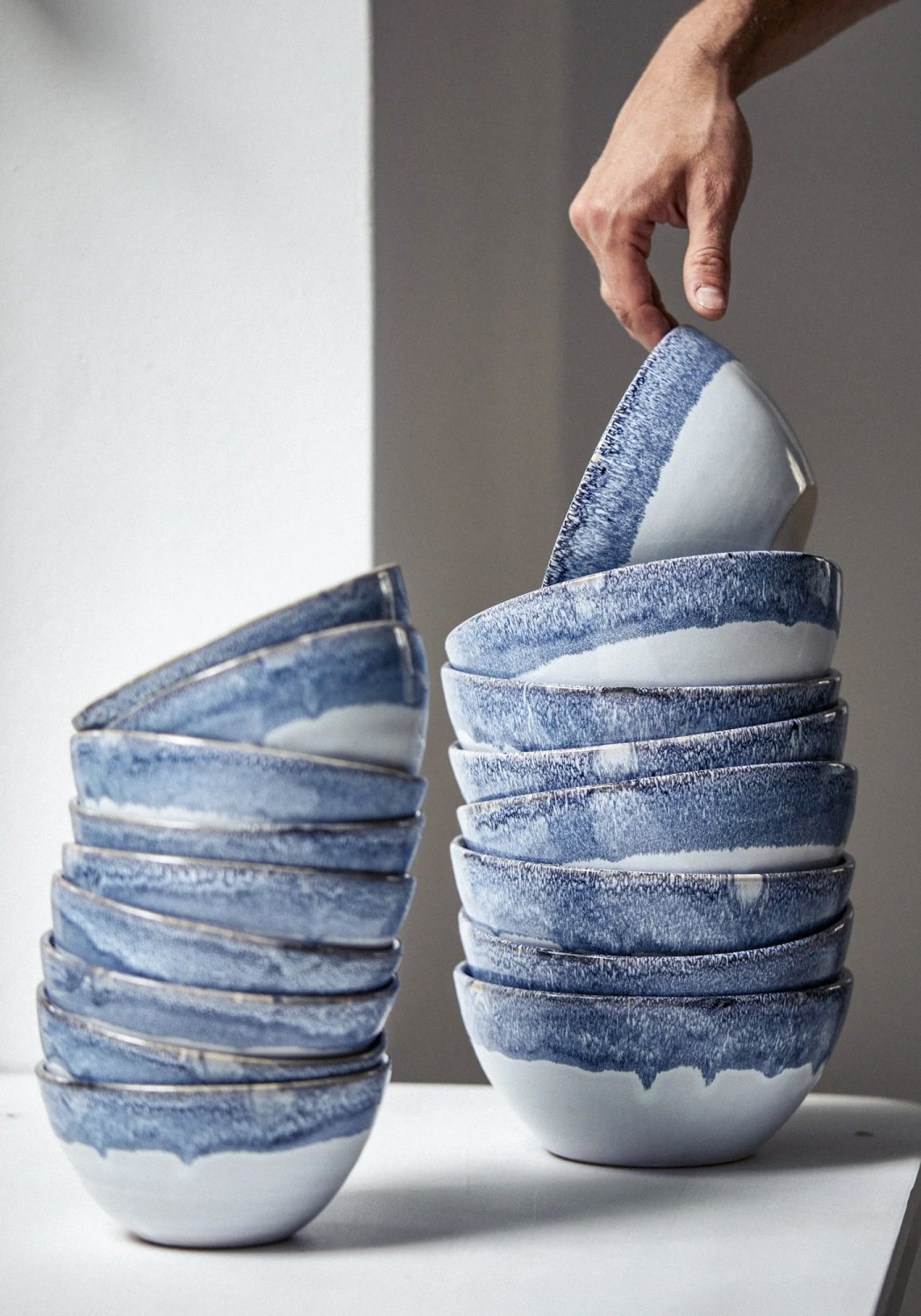 Onomao Bowl Traditionell Graublau Dipped