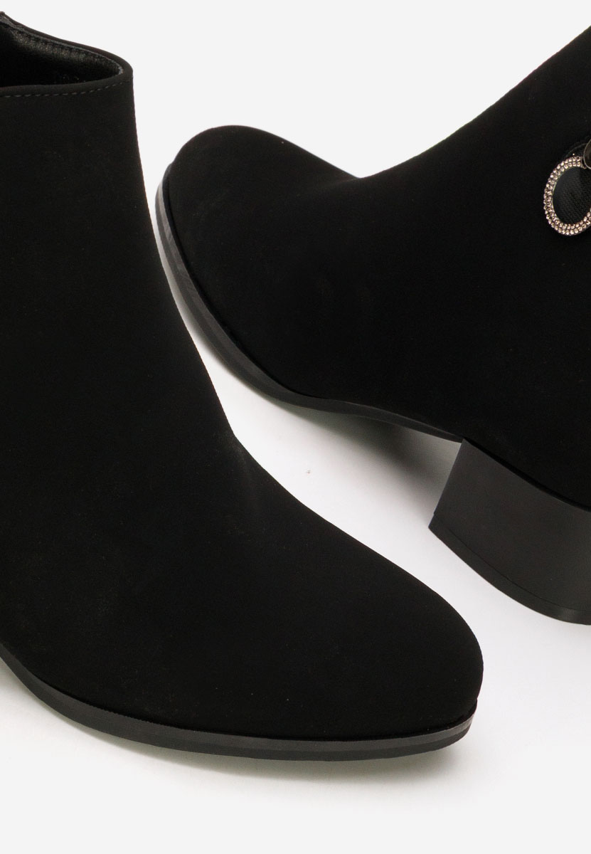 Bottines à gros talon noires Dionisa