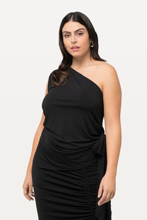 Top, One Shoulder, Slim, Bindeband, ärmellos