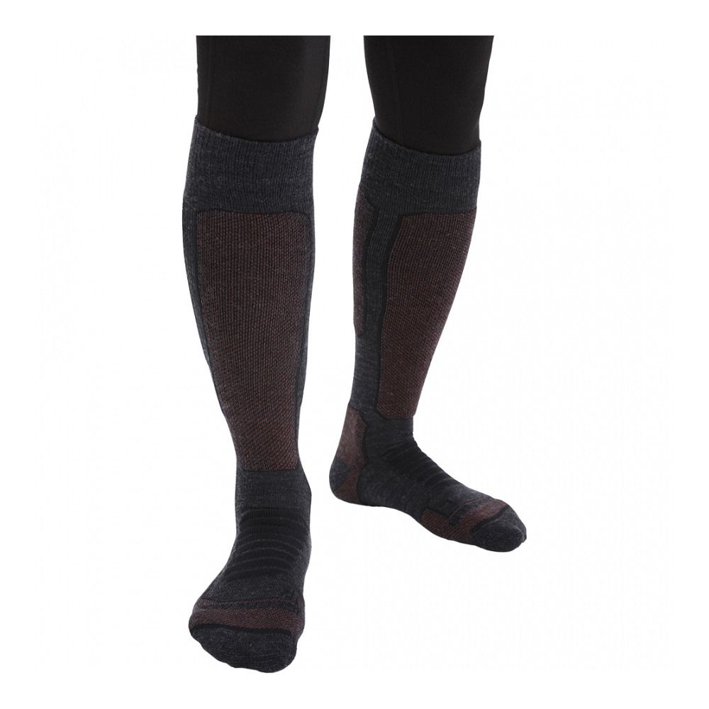Icebreaker SKI+ - Chaussettes Femme jet hthr/espresso/black