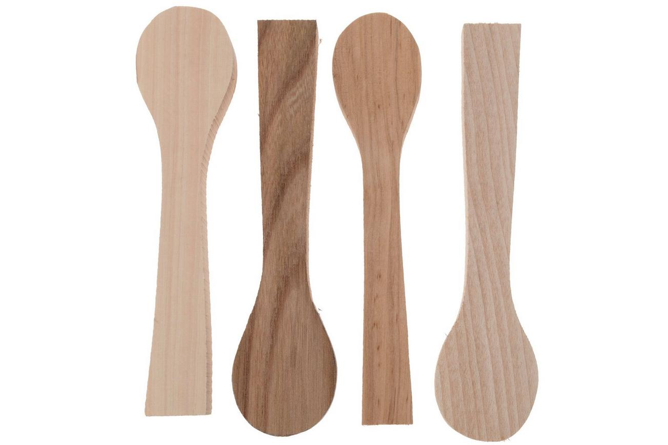 BeaverCraft BB3 Spoon Carving Blanks walnoot, iep, esdoorn, els
