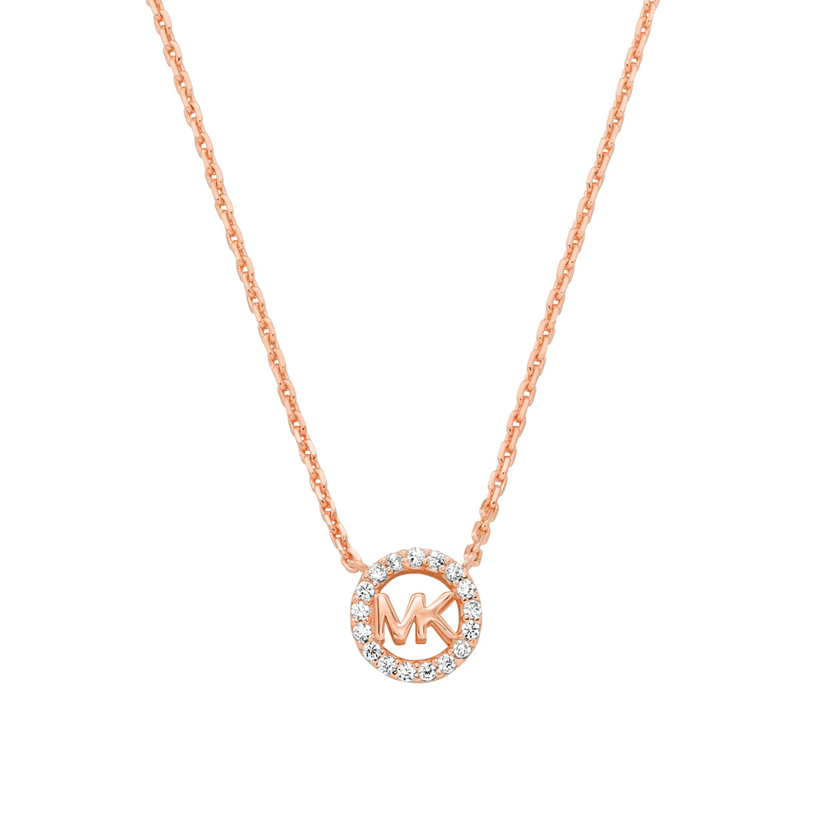 Collier MICHAEL KORS argent 925 rosé zirconias 43 cm