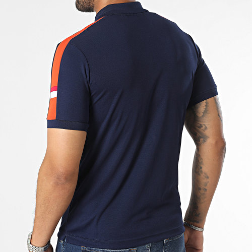 Polo Manches Courtes A Bandes Cross 40317 Bleu Marine