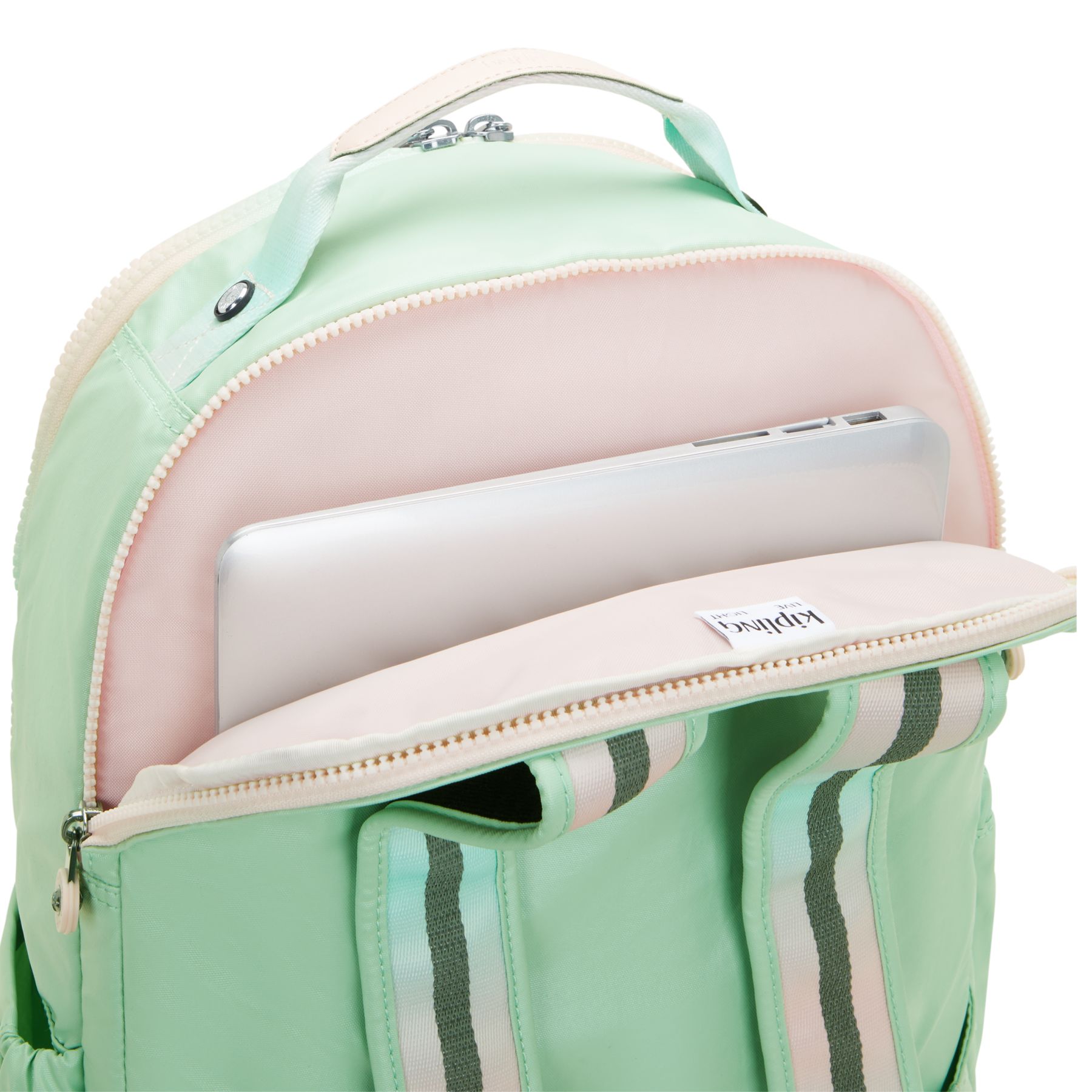 SEOUL LAP Grand sac à dos avec compartiment séparé pour ordinateur portable - Soft Green Metallic