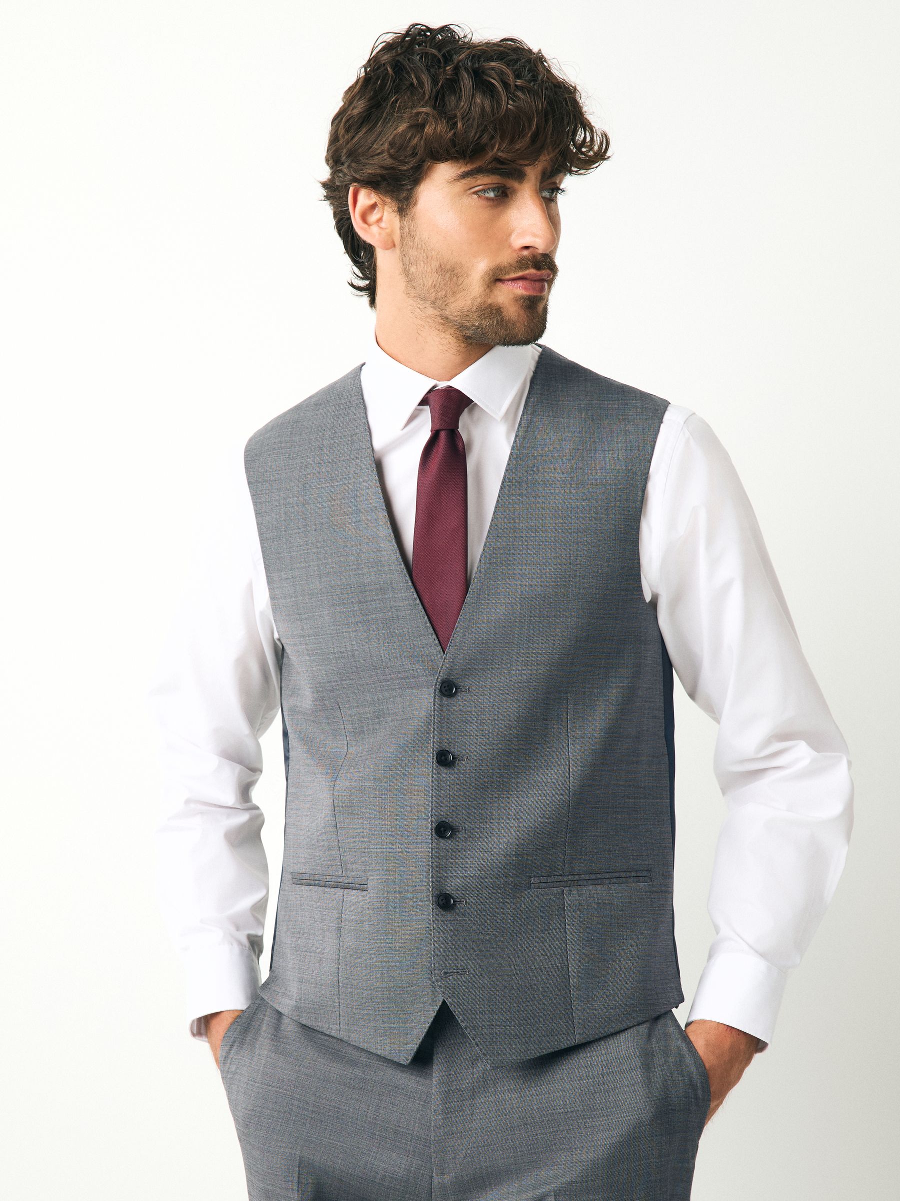 Grijs - Signature Cerutti !00% Italian Wool Suit Waistcoat
