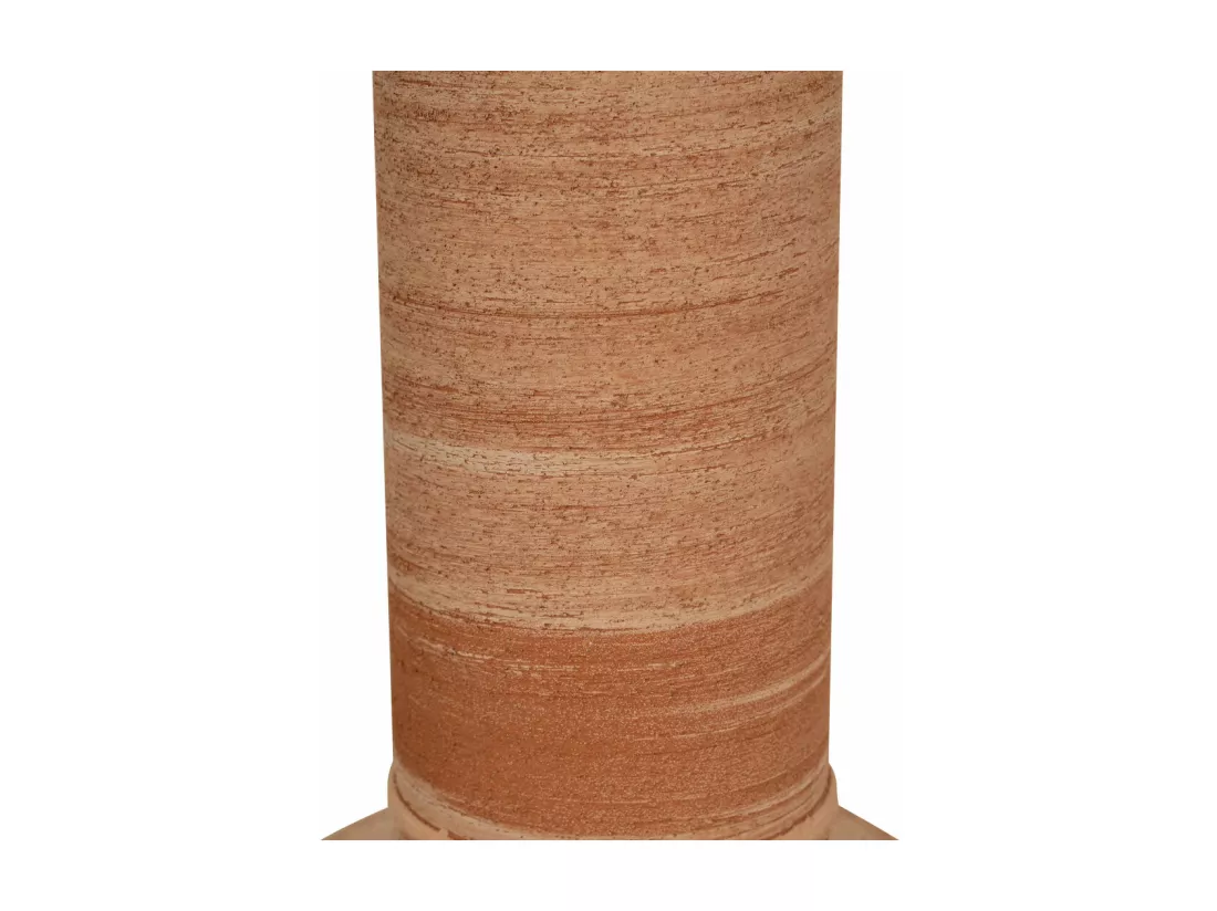 BISCOTTINI Vase - Finition terre cuite - Extérieur - Jardin - Présentoir - Décoratif - Porte-plante - Porte-fleurs - Salon - Salle à manger - Chambre - Cuisine - 25x25x51 cm
