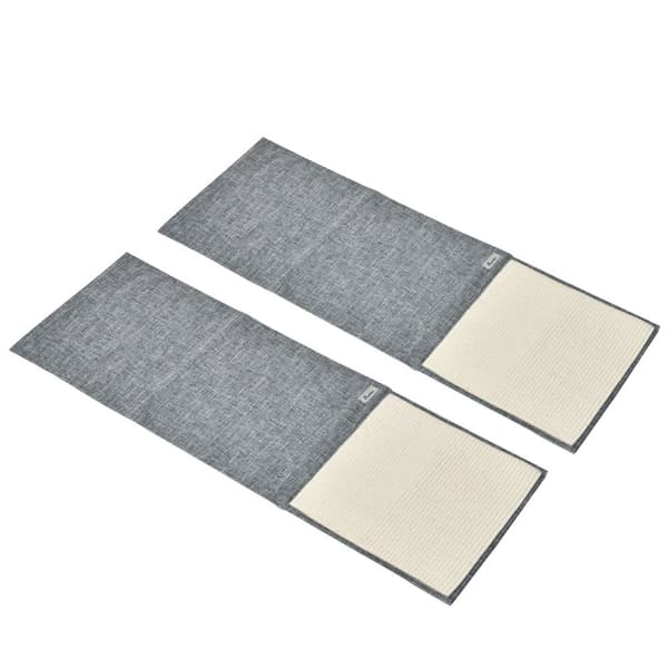 Skrapematte Sett Med 2 Sofabeskyttelse For Katter, Sisal Skrapematte, Grå, 130X45X0,3 Cm, For Lenestol Og Sofa