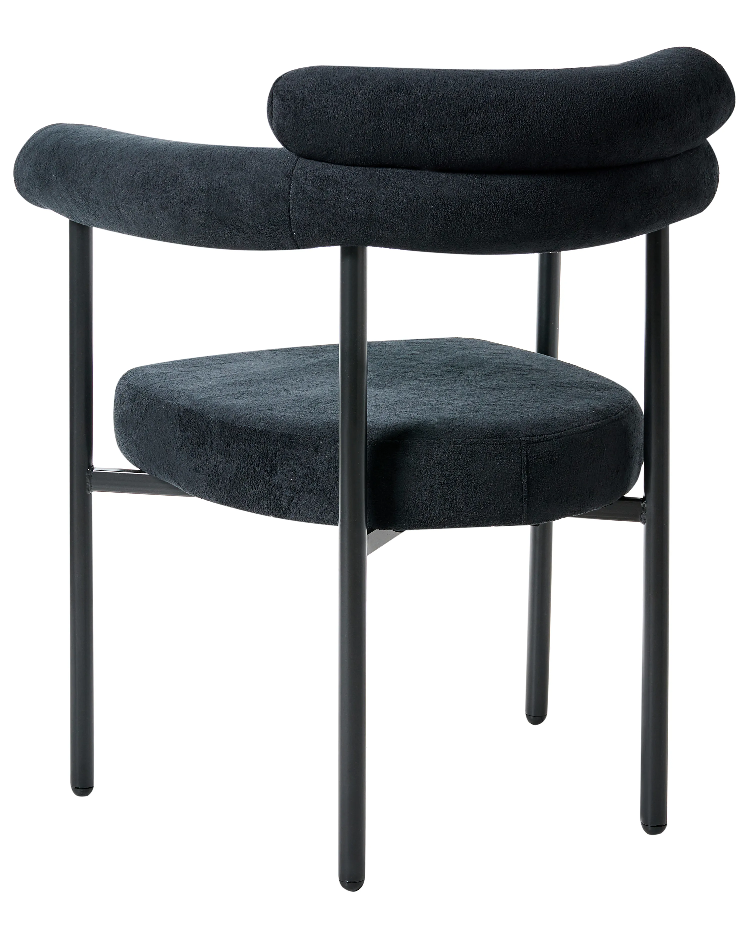 Set van 2 eetkamerstoelen LYNEY Stof Zwart
