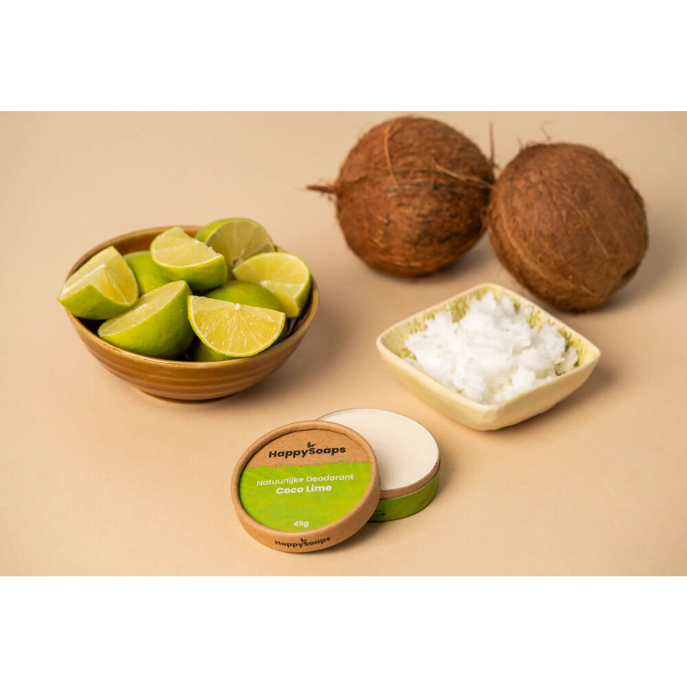 HappySoaps Natuurlijke Deodorant Kokos En Limoen50 gr